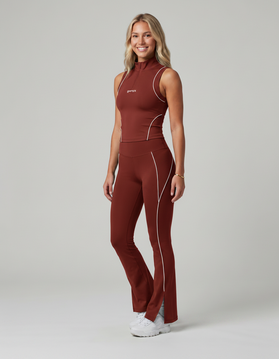 A-Genyx yoga suit burgundy