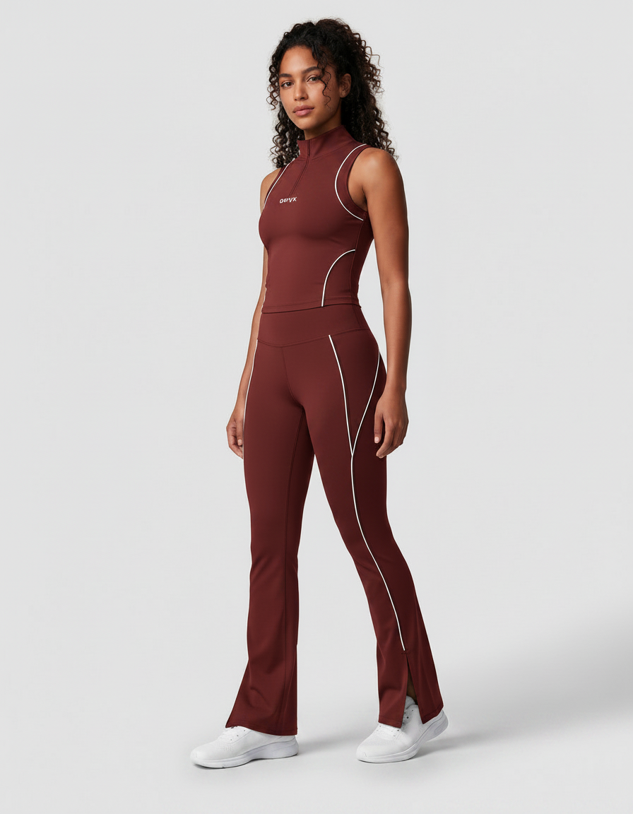 A-Genyx yoga suit burgundy