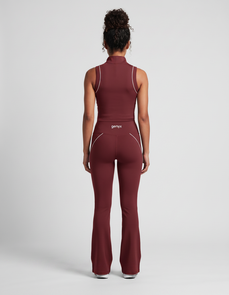 A-Genyx yoga suit burgundy