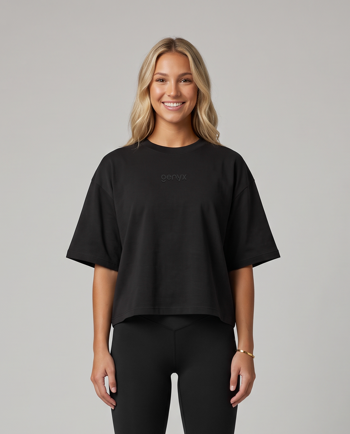 Cropped oversized T-shirt