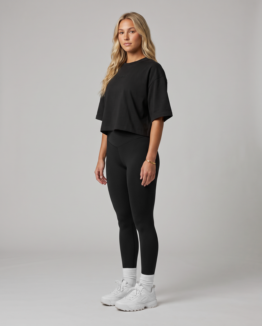 Cropped oversized T-shirt