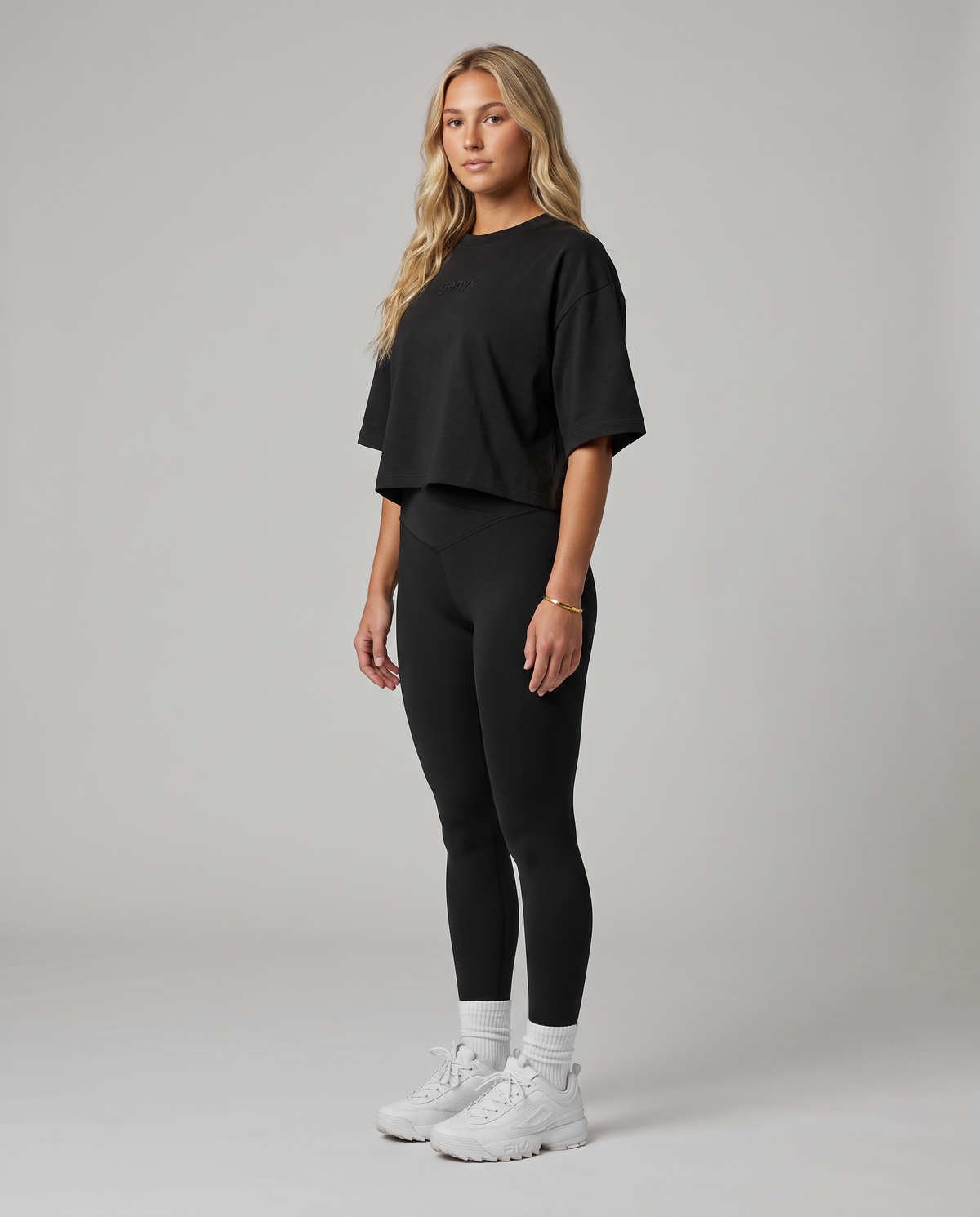 Cropped oversized T-shirt