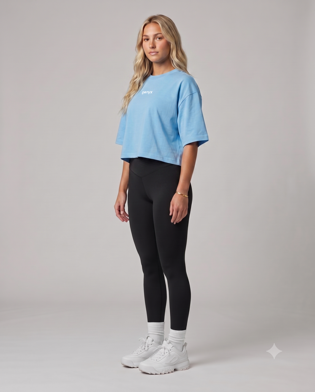 Cropped oversized T-shirt
